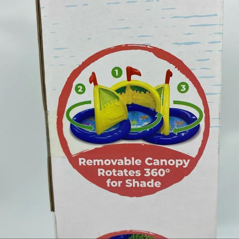 Sun Smart Spray N Play Sandcastle Pool & Turtle Sprinkler For Toddlers NEW